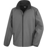 Veste Softshell homme Printable R231M - Charcoal / Black de face