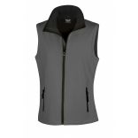 Bodywarmer Softshell Femme Printable Charcoal / Black - XS