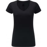 T-shirt femme col V RU166F - Black