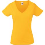 T-shirt femme col V Valueweight SC61398 - Sunflower