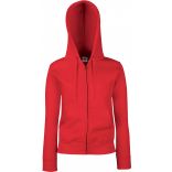 Sweat-shirt femme zippé capuche premium SC62118 - Red