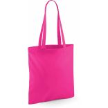 situation du Sac totebag coton à anses longues W101 - Fuchsia - 42 x 38 cm