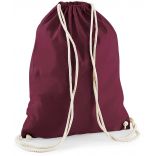 Gymsac en coton W110 - Burgundy - 37 x 46 cm de dos