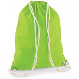 Gymsac en coton W110 - Lime Green - 37 x 46 cm de dos