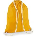 Gymsac en coton W110 - Mustard - 37 x 46 cm de dos