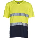 T-shirt haute visibilité HVJ910 - Hi Vis Yellow / Navy