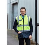  Bodywarmer rembourré haute visibilité Hi Vis Yellow / Navy - S